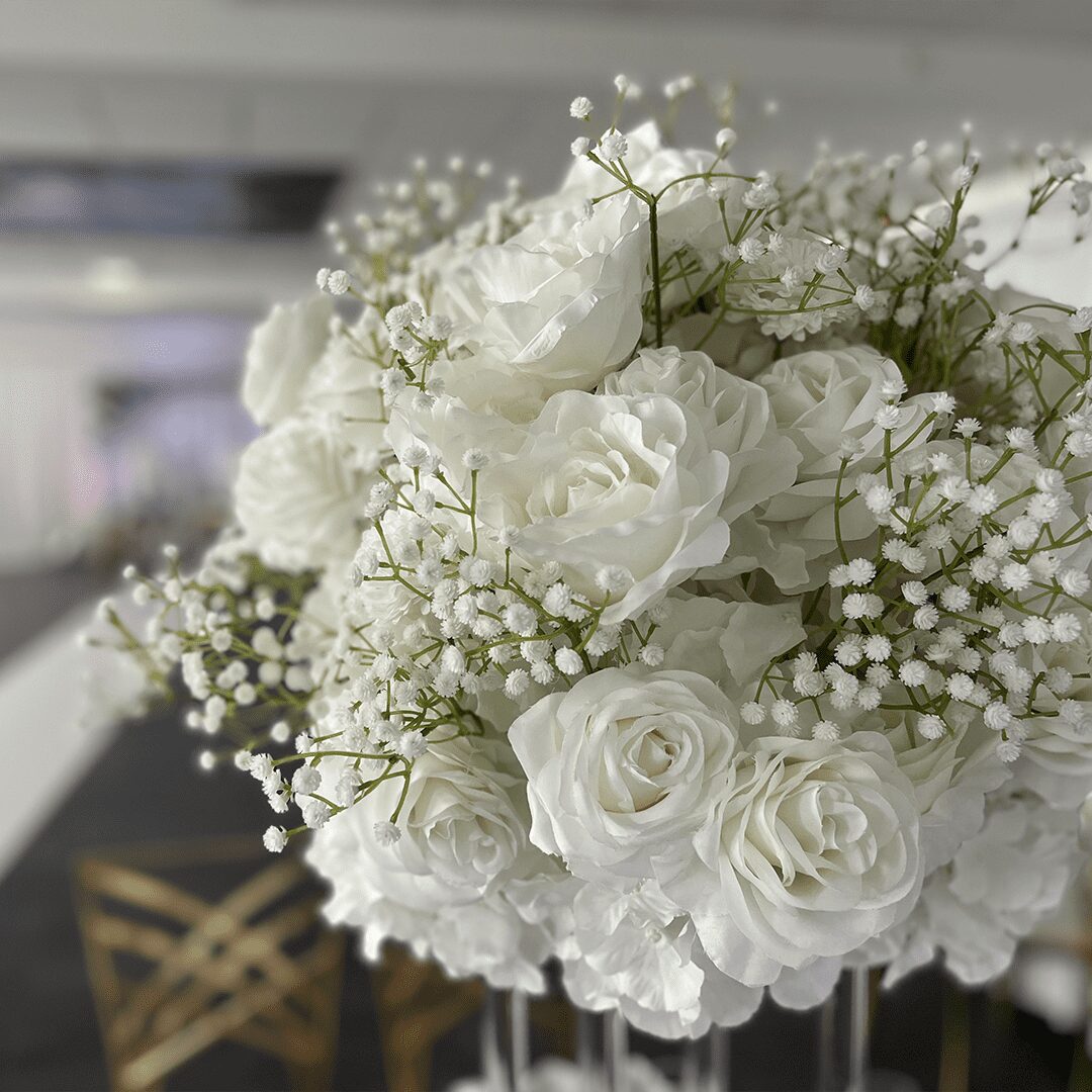 Décoration florale élégante pour mariage musulman chez Team Square Events