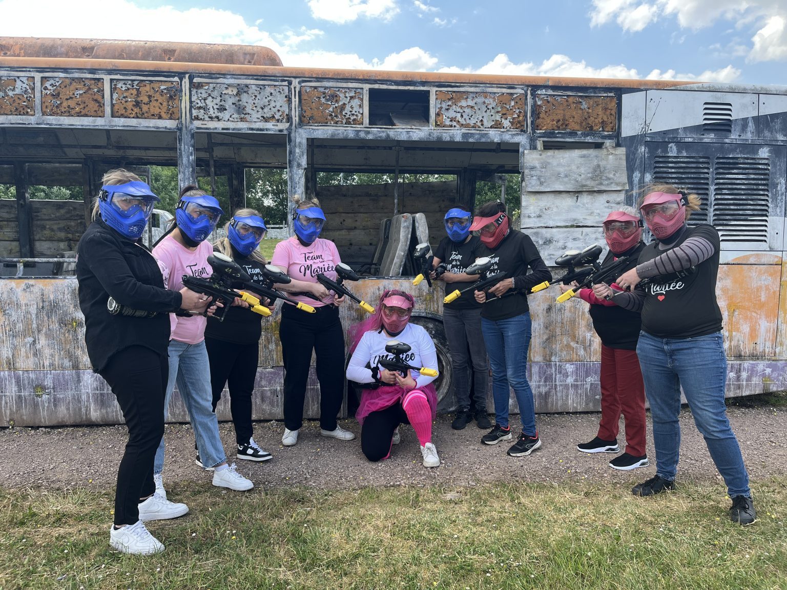 Partie de paintball entre amis et en famille au parc Team Square à Hénin-Beaumont