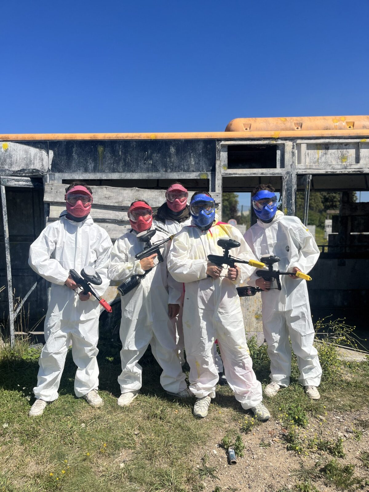Partie de paintball outdoor
