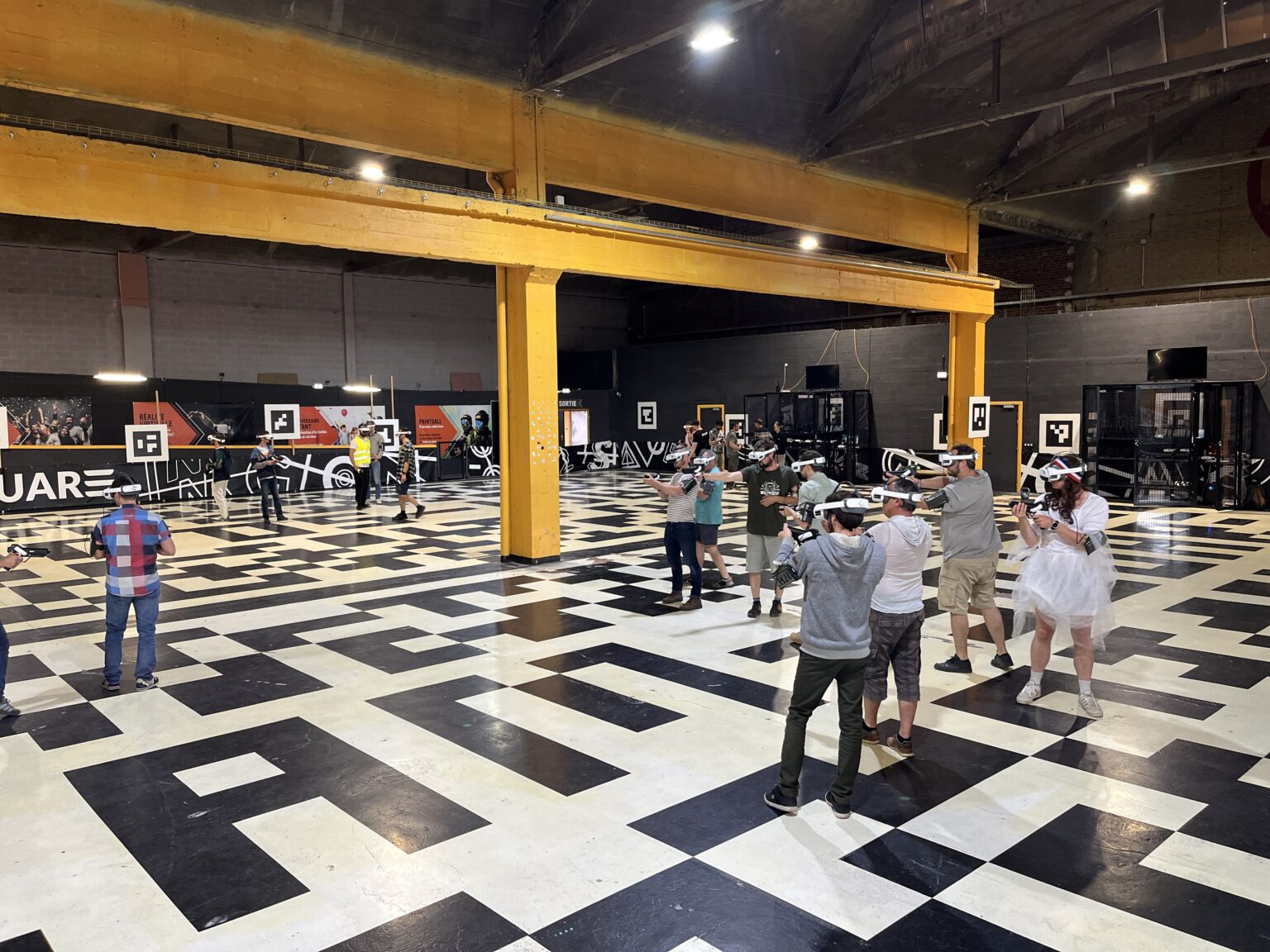 Vue d'ensemble de l'espace Hologame realite virtuelle Team Square